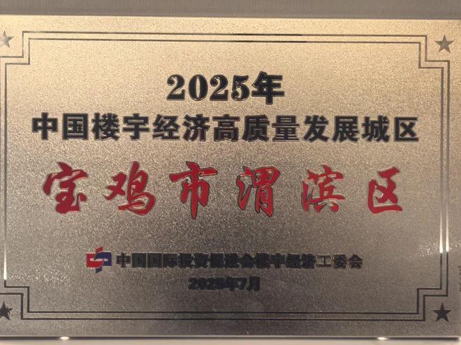 渭滨区获“2025年中国楼宇经济高质量发展城区”称号